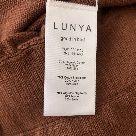 Lunya Cozy Cotton Silk Relaxed Ankle Pants Humble Brown (Walnut) NWOT NEW - Picture 9 of 11